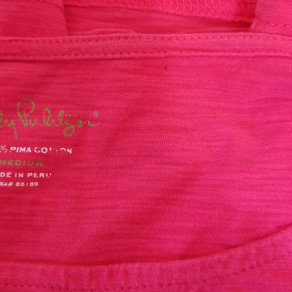 LILLY PULITZER shirt dress pink flair bell sleeves - Picture 4 of 5